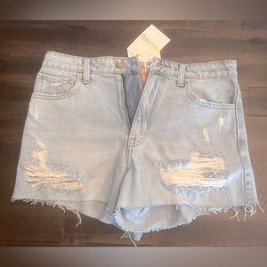 NWT Show Me Your MUMU Phoenix Jean Short-Cyprus Sea Sz 27